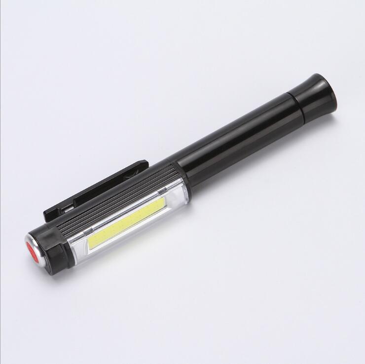 Led magnet arbetslampa cob pennform ljus utomhus camping multifunktion underhåll nödlampa 2 st