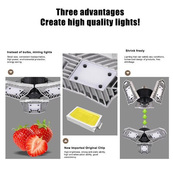 6500K LED Light Waterproof and Durable 6000Lm LED Variable Adjustable Industrial Light Human Body Induction I88 #1