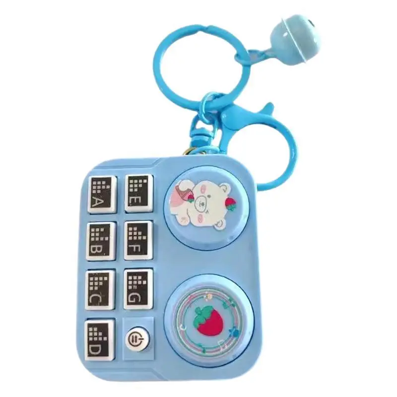 Portable Mini Christmas Retro Tape Recorder Keychain Music Playing Fun Decorative Item Compact Size Plastic Material