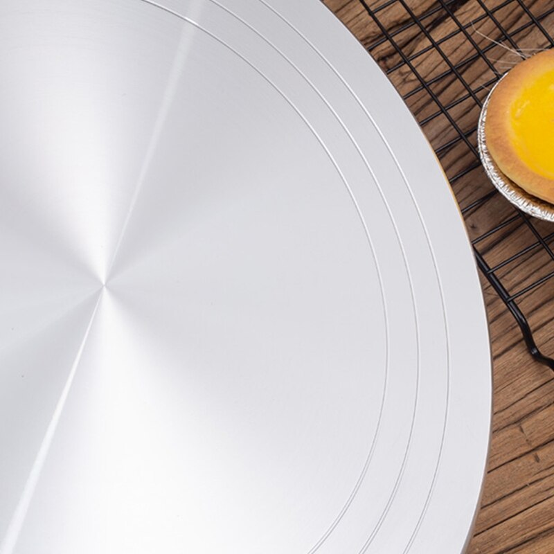 10" Cake Decorating Turntable Round 360° Rotating Stainless Steel Cake Stand