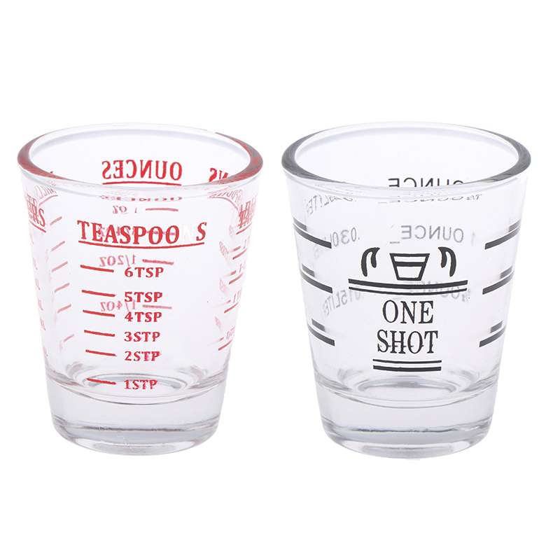 Verre gradué épais de 45ML, tasse à mesurer once, verres à Shot, cuisine, maison, fournitures,