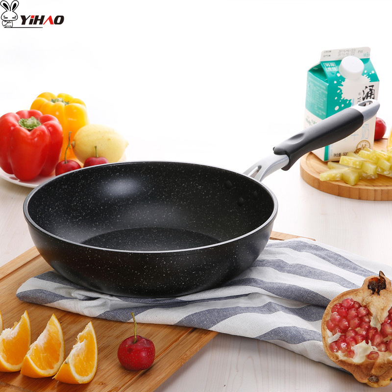 Yihao 26Cm Pannen Friteuse Lichtgewicht Non-stick Pannen Zonder Pot Cover Algemeen Gebruik Voor Gas En Inductie Kookplaat keuken Gereedschap