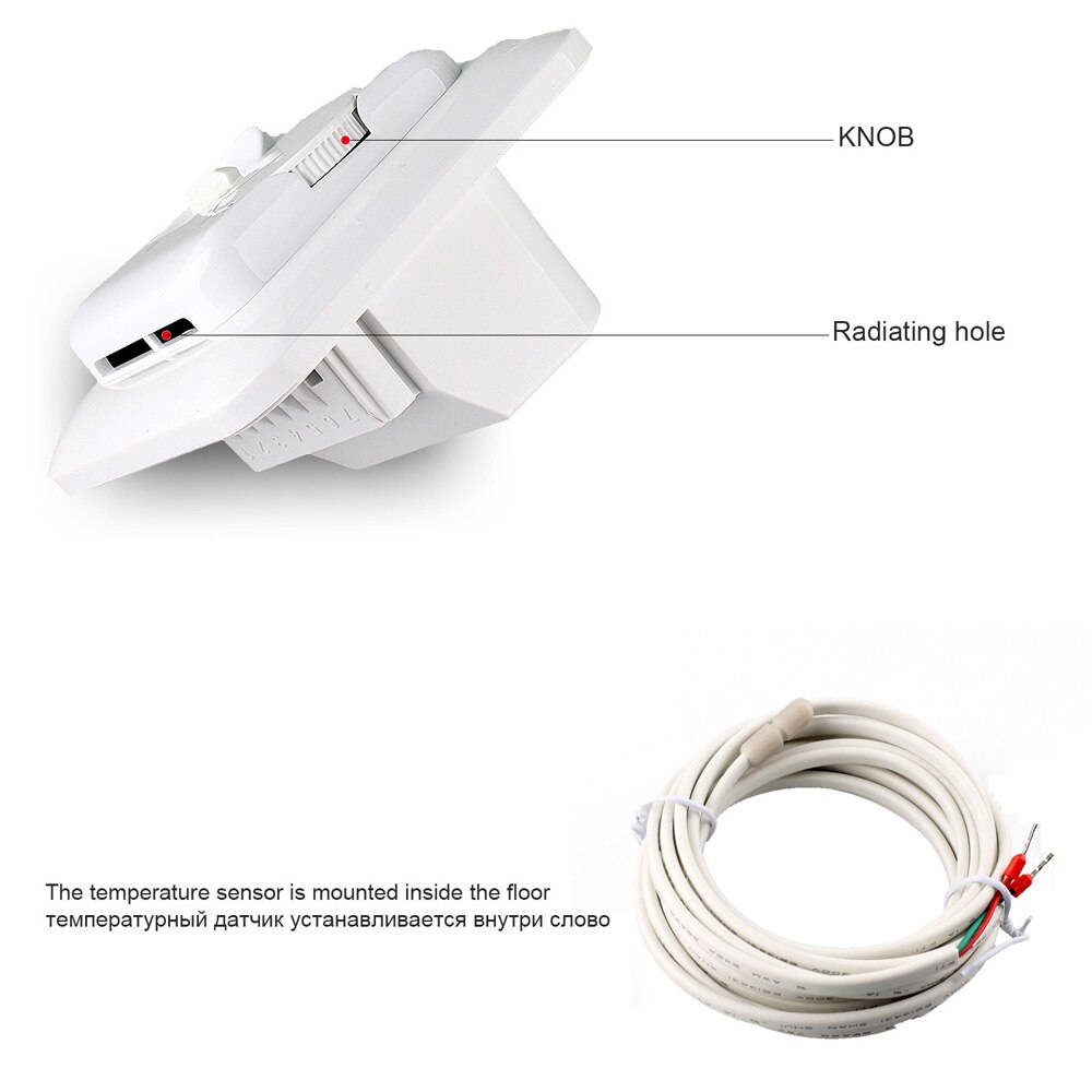 Electric UnderFloor Heating Switch+Floor Sensor 230V 16A Electric Floor Heating Warm Floor Cable Temperature Controller