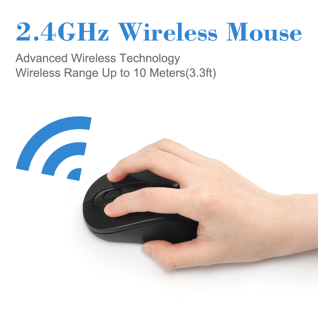 Universal 2.4GHz Wireless Mouse 1600DPI Optical Computer Cordless Office Mice with USB Receiver Wireless optical mouse