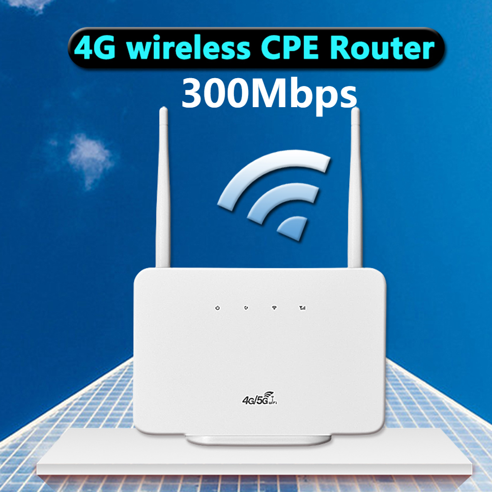 Euplug 4g draadloze wifi-router 300 mbps 4g lte cpe-routermodem  rj45 lan/wan externe antenne draadloze hotspot met simkaartsleuf