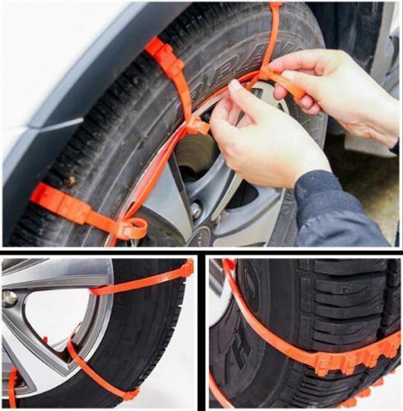 Chaîne de neige universelle pour voiture | 10 pièces, Mini pneus d'hiver en plastique, roues chaînes de neige pour voitures Suv voiture, antidérapant pour l'extérieur