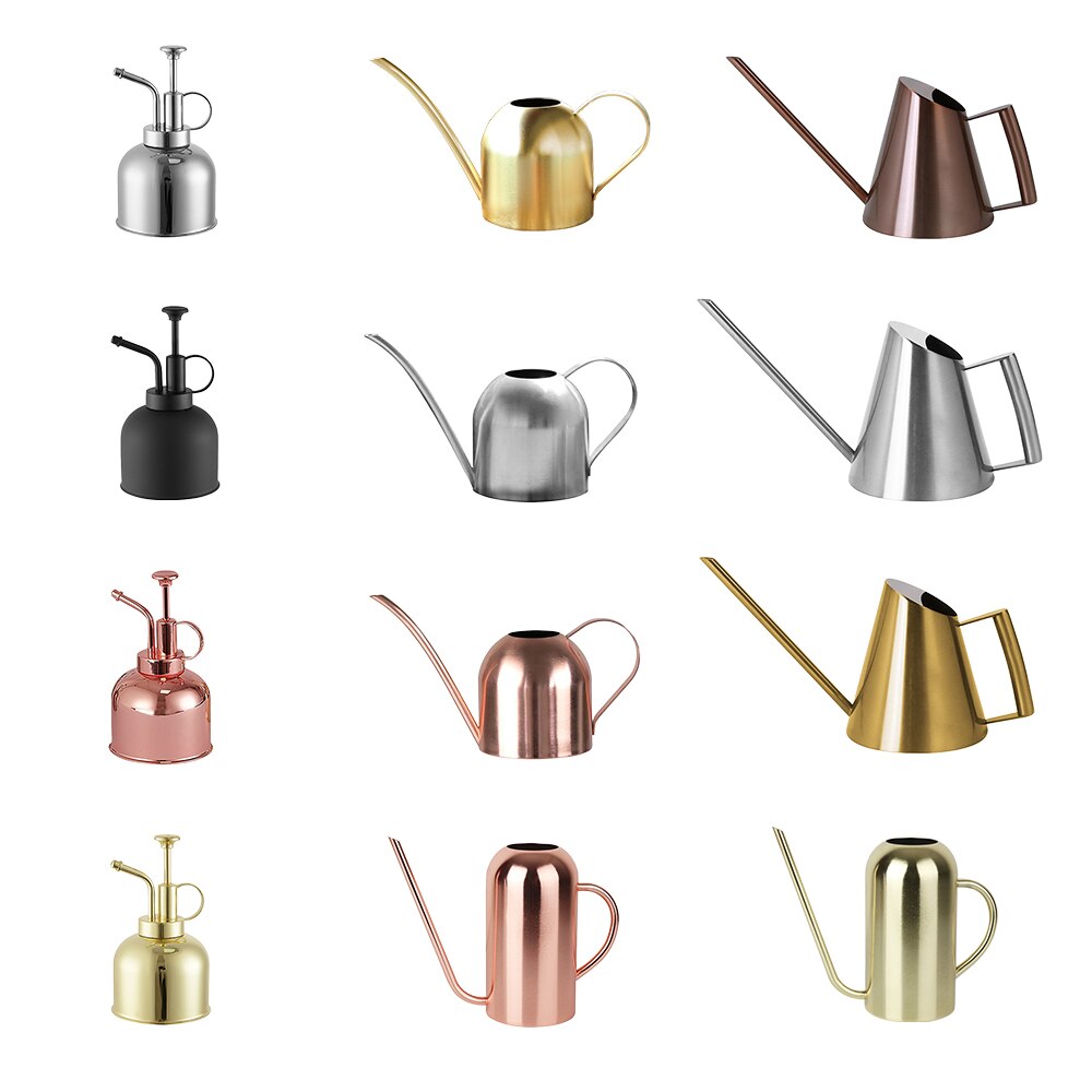 Konewka konewka ze stali nierdzewnej stalowe długie wylewka ogrodnictwo doniczkowe użyj uchwytu idealny robić podlewania rośliny kwiatowe prysznic akcesorium