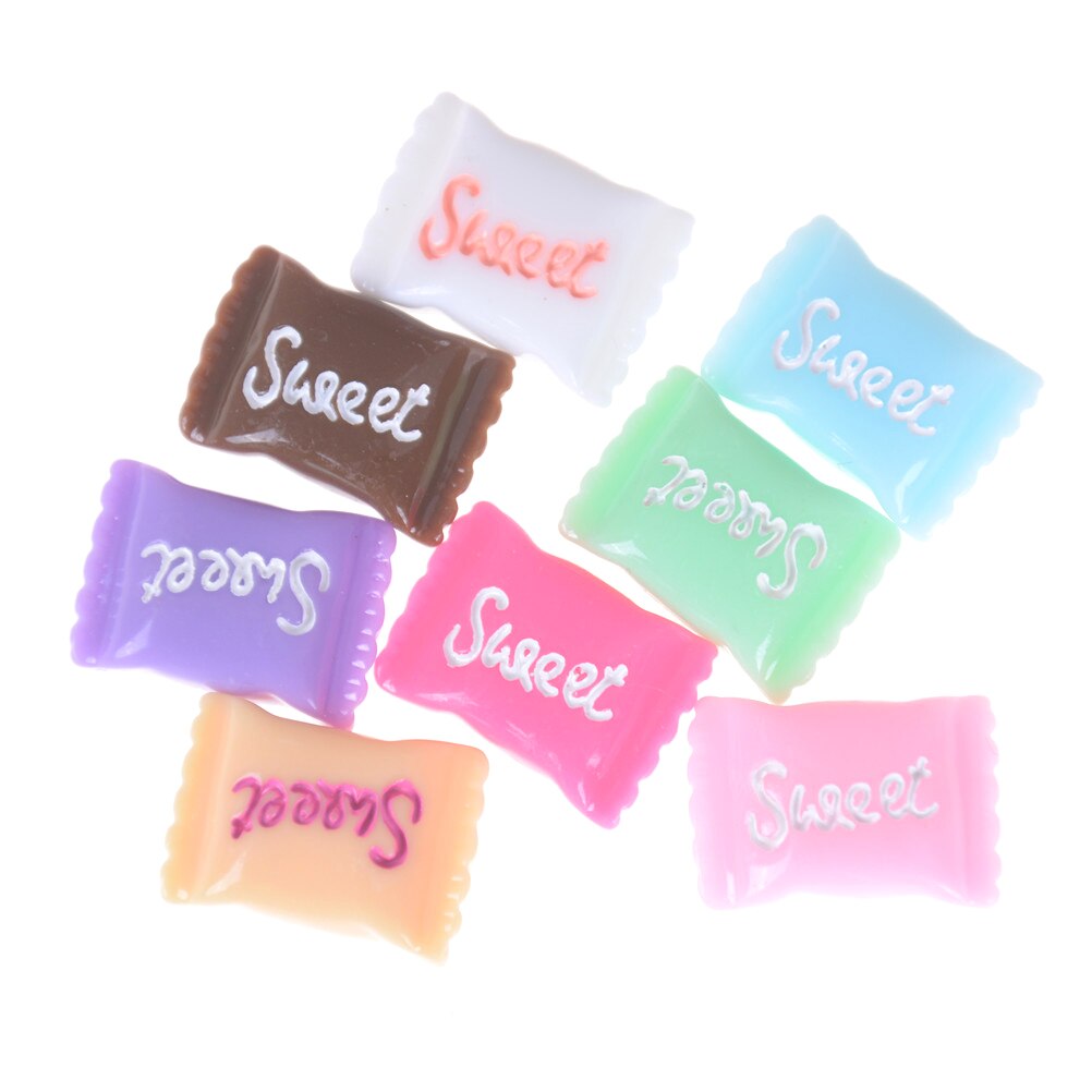 10 Stks/set Diy Accessoires Leuke Zoete Snoepjes Miniatuur Voedsel Modellen Poppenhuis