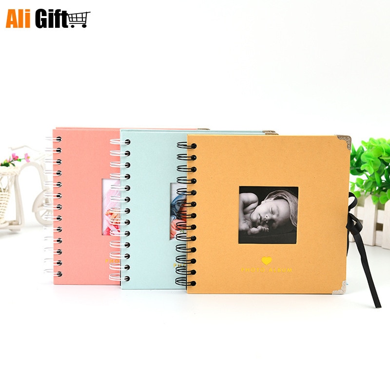 Photo Album DIY Handmade Scrapbook Photo Journal for Baby Family DIY Picture Album Candy Color Photo Album