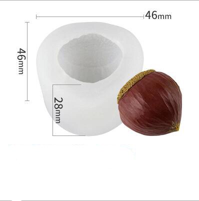 5 stuks fruitvorm siliconen fondant gelei fruitvormen, 3D mini ananas aardbei oranje bosbessen braambes siliconen fruitvorm voor cupcake decoratie snoep chocolade