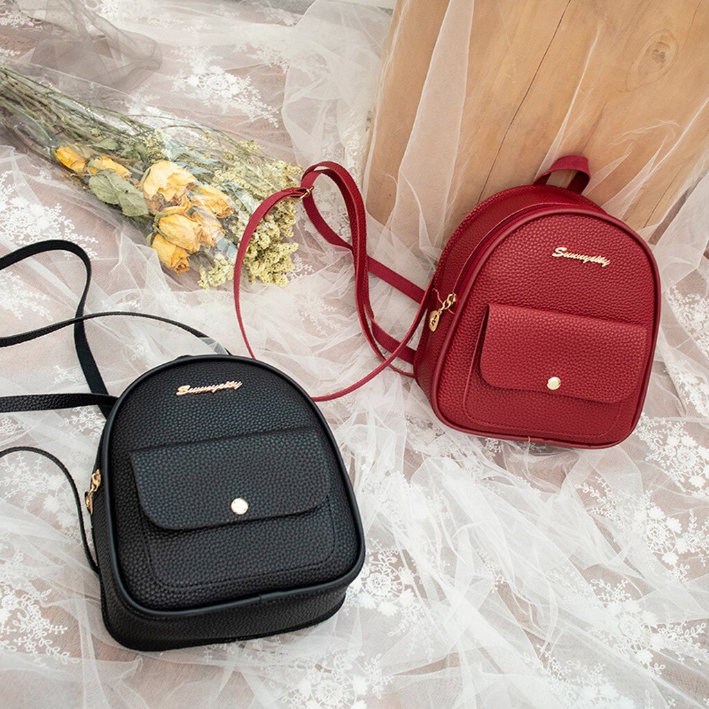 Mini Backpack Women Shoulder Bag For Teenage Girls Kids Letter Purse Mobile Phone Bag School Backpack Bolso Mujer #x