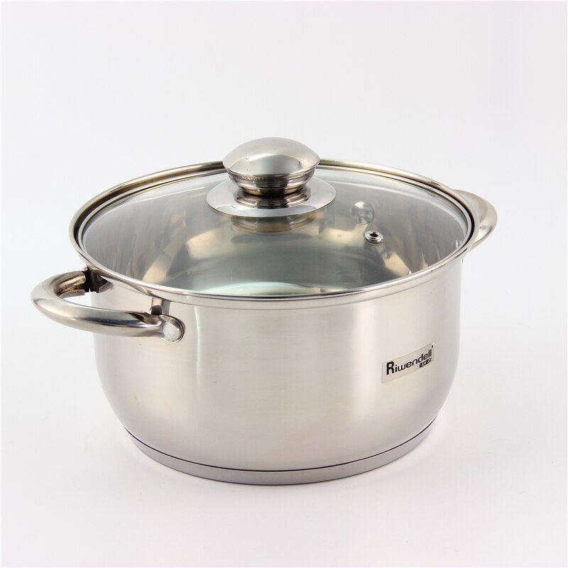 Rostfritt stål kruka stockpot dubbel induktion botten 20cm gryta 2.9l