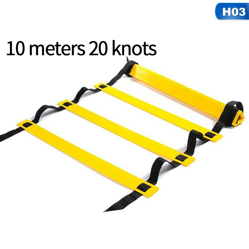 Adjustable Outdoor Soccer Football Training Ladder Durable Agility Ladder for Speed Training Fitness Football Agile Pace: 10m 20 knots