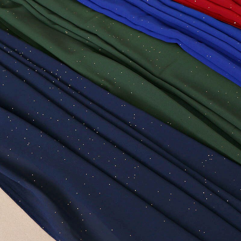 women gold chiffon hijab scarf solid color muslim head shawls and wraps pashmina bandana female foulard ladies hijab stores