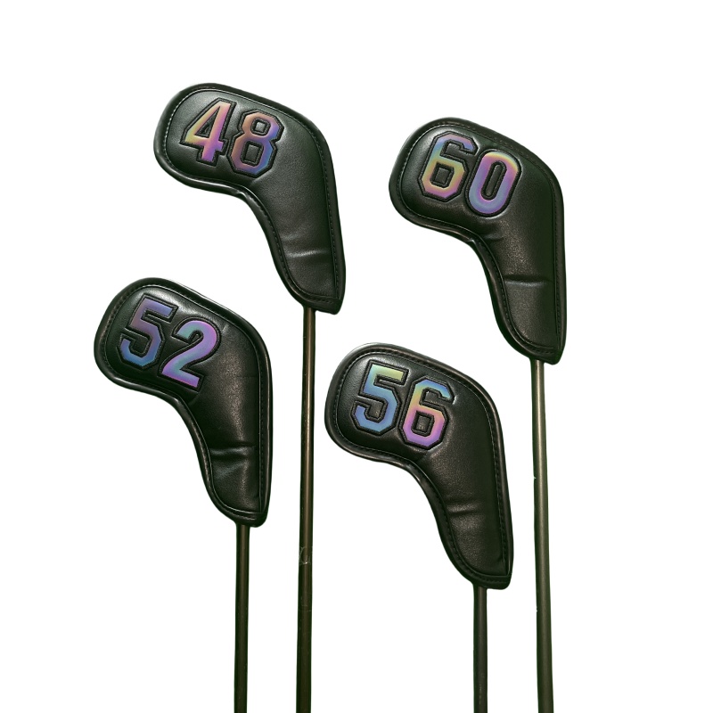 Golf Wedge Head Covers Magneet Close Cover Wiggen Headcovers Nummers 48 50 52 54 56 58 60 Graden Wit/zwart Golf Iron Cover