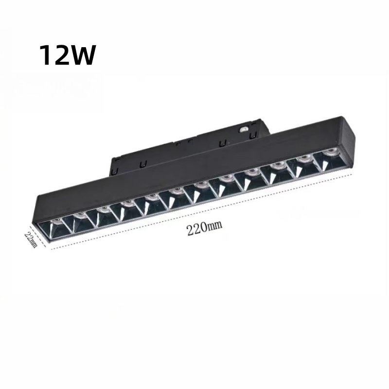 Holofote embutido de led, 6w, 12w, 18w, 24w, luz de pista magnética, grade dobrável, holofote de teto, luz interna, dc48v/ac220v: Amarelo escuro / Azul