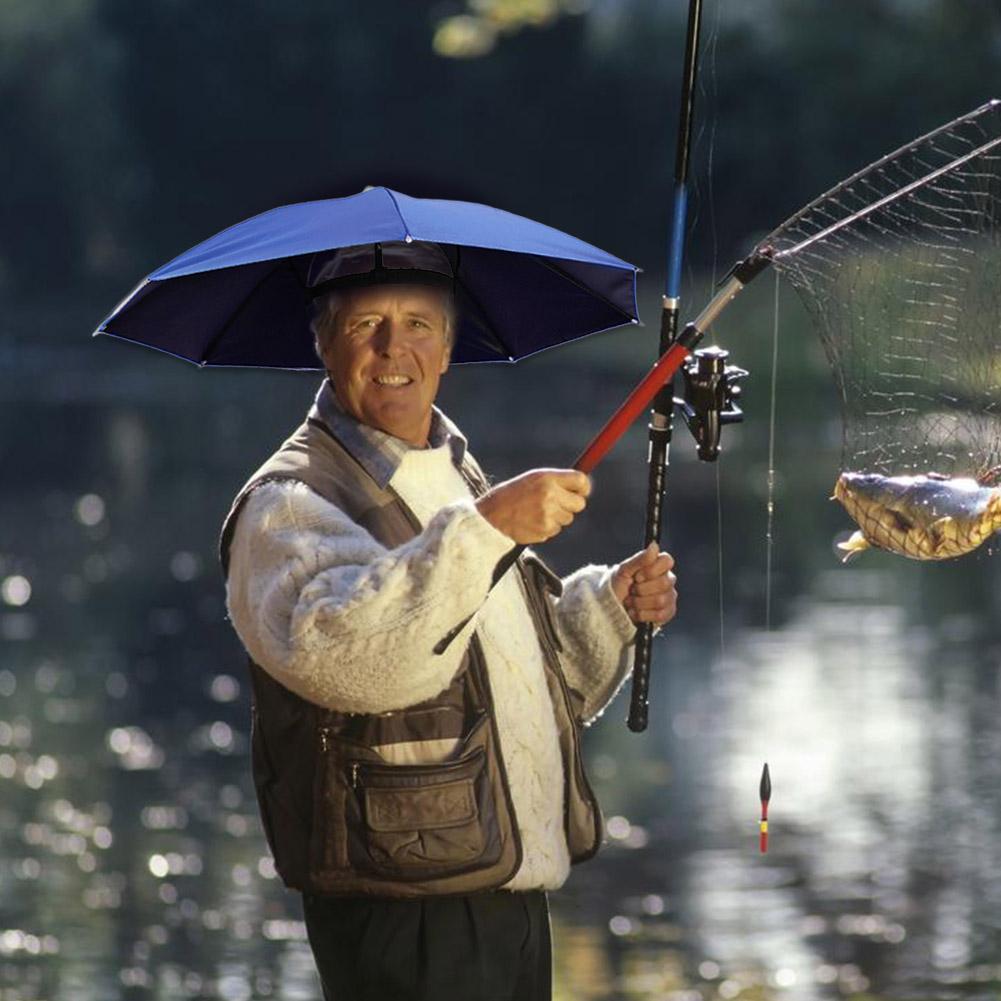 Chapeau parapluie portable pour l'extérieur, protection solaire, imperméable, pliable, plage, universel, sauna, pêche, camping, U0F1