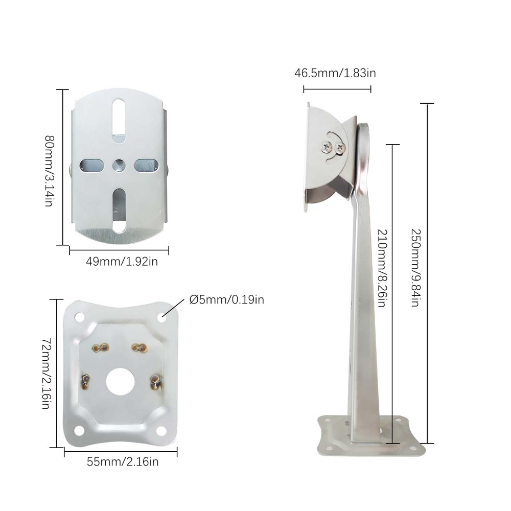 Mount Kit For Starlink Mini Mount Kit Adjustable 150 Degrees Angle Alloy Wall Bracket For Starlink Device Standard Dish Antenna