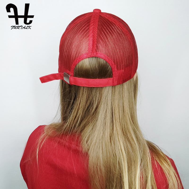 Furtalk keps dam sommar snapback keps dam svart hip hop mesh trucker kepsar rosa kvinnlig keps för tjejer
