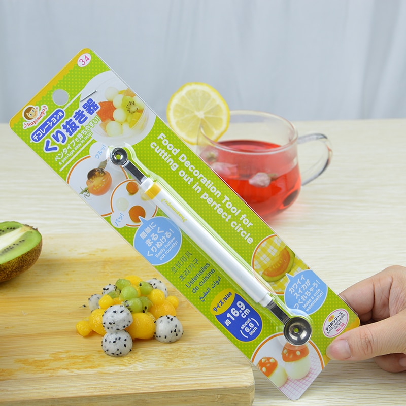 Mini boule à pommes, cuillère à Melon, boule à glace, boule à creuser, cuillère à crème glacée, outil de cuisson à Double extrémité en acier inoxydable, accessoires de cuisine, Gadgets de bricolage