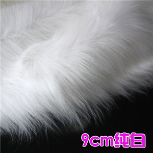 Vlakte Faux Fur 90mm zachte stapel ideaal voor Kleding, cosplay kleding gooit bont Stof 58 "Breed C5023: white 9cm pile