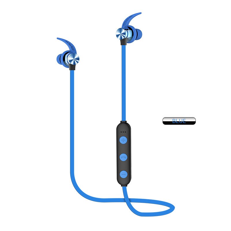 Xt22 kabellose bluetooth-kopfhörer 5.0 tf-kartensteckplatz, sport-headset, freisprecheinrichtung, stereo-ohrhörer mit mikrofon für mobiltelefone: Blau