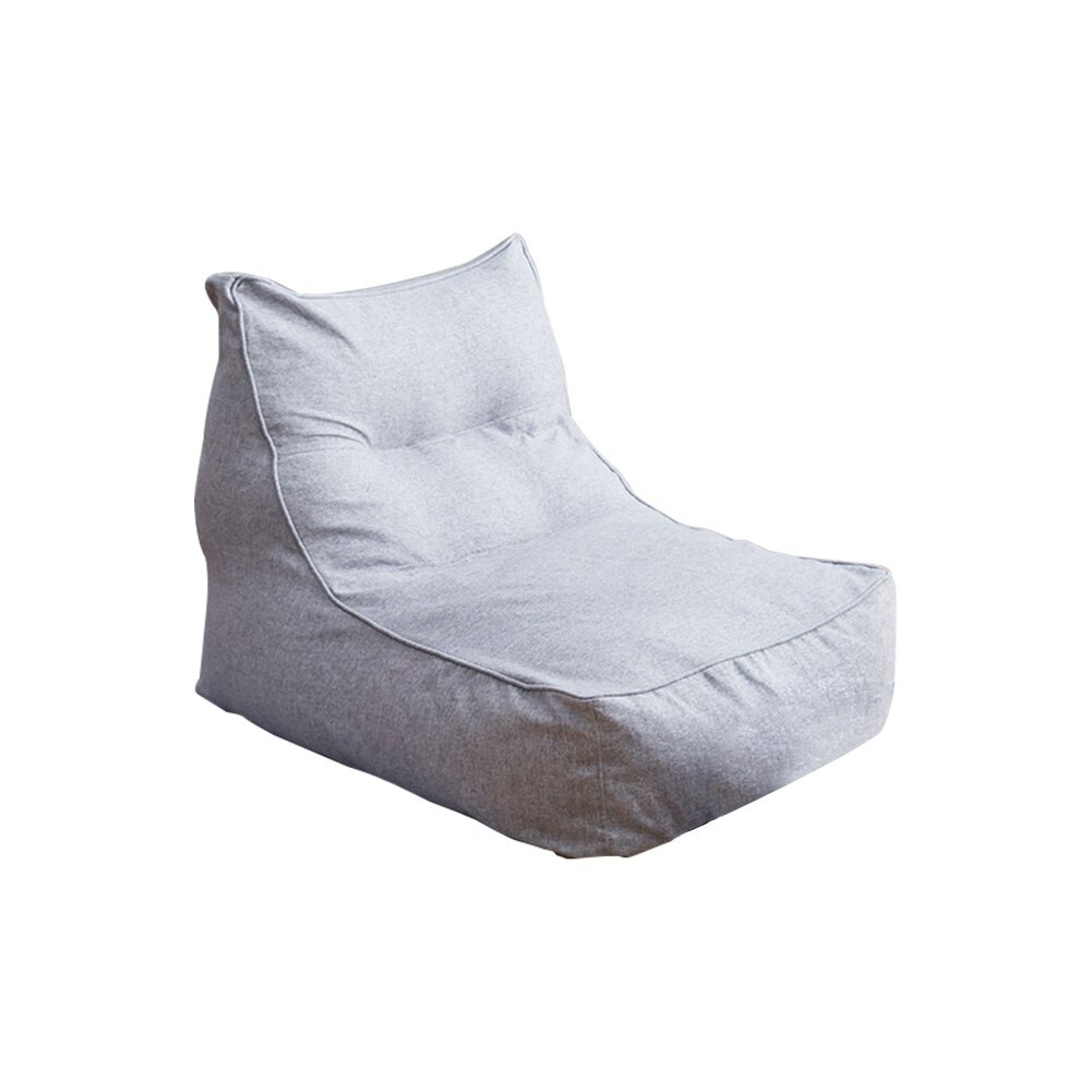 Bean Bag Bedroom Soft Home Protective Pouf Living Room All Seasons Pedal Slipcover Solid Lazy Sofa Cover Lounger Seat Washable: Gentleman Gray 1