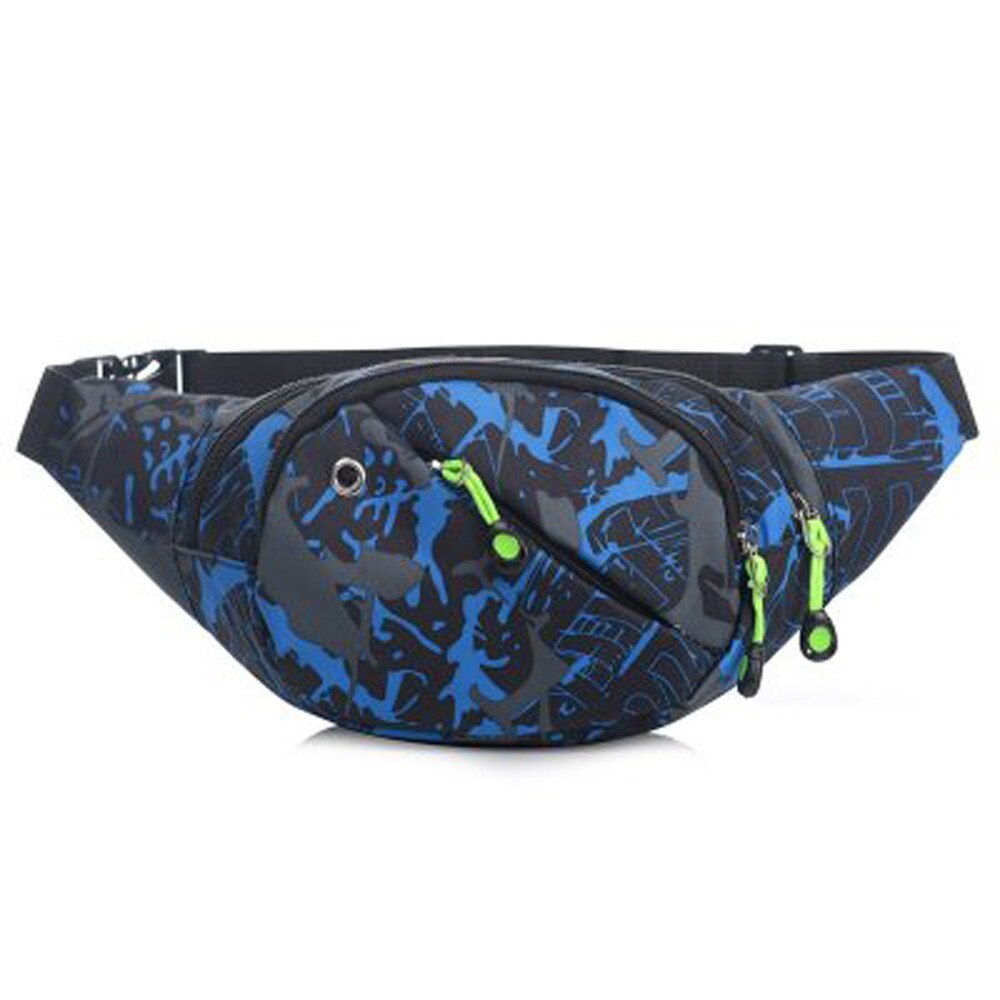 Unisex bag Outdoor Sports belt bag Casual Camoufla Waist Pack Cycling Sport Belt Bag Fanny Pack Bauchtasche бананка женская: Blue