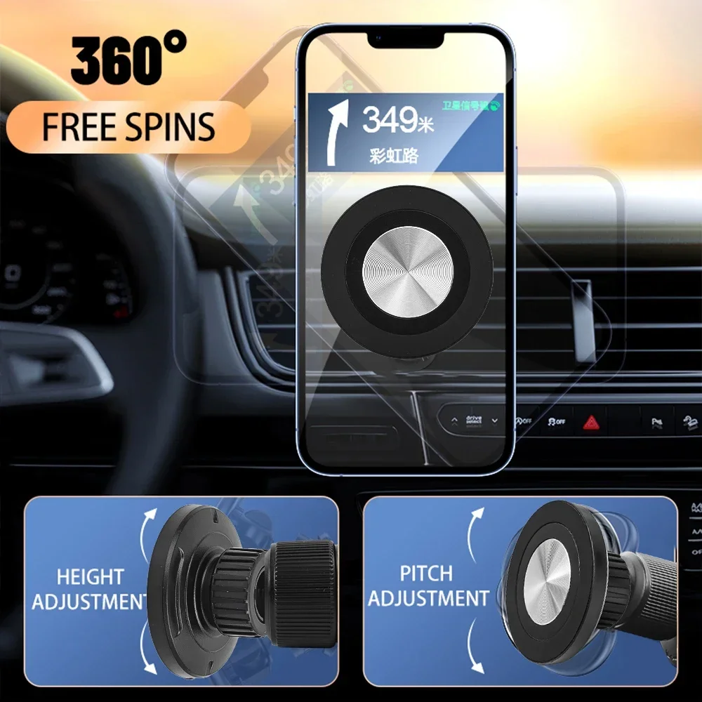 Soporte para teléfono, soportes magnéticos para accesorios de montaje para coche MagSafe, soporte magnético Universal para coche adecuado para Base de cabeza de bola de 17mm