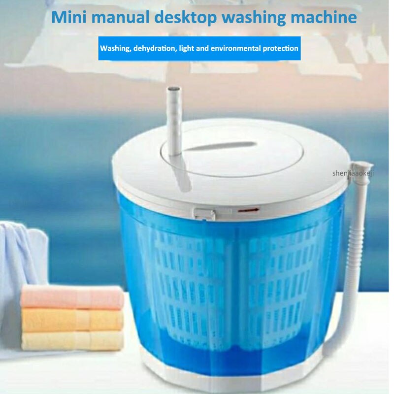 Mini manual clothes washing machine Home/dormitory washing machine Hand-held laundry washing dehydration one-piece washer 1PC