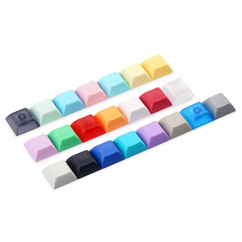 DSA Blank 1u 1.4mm PBT Mechanical Keyboard Keycap Short Ball Cap Transparent Color Black White Pink For MX Switch