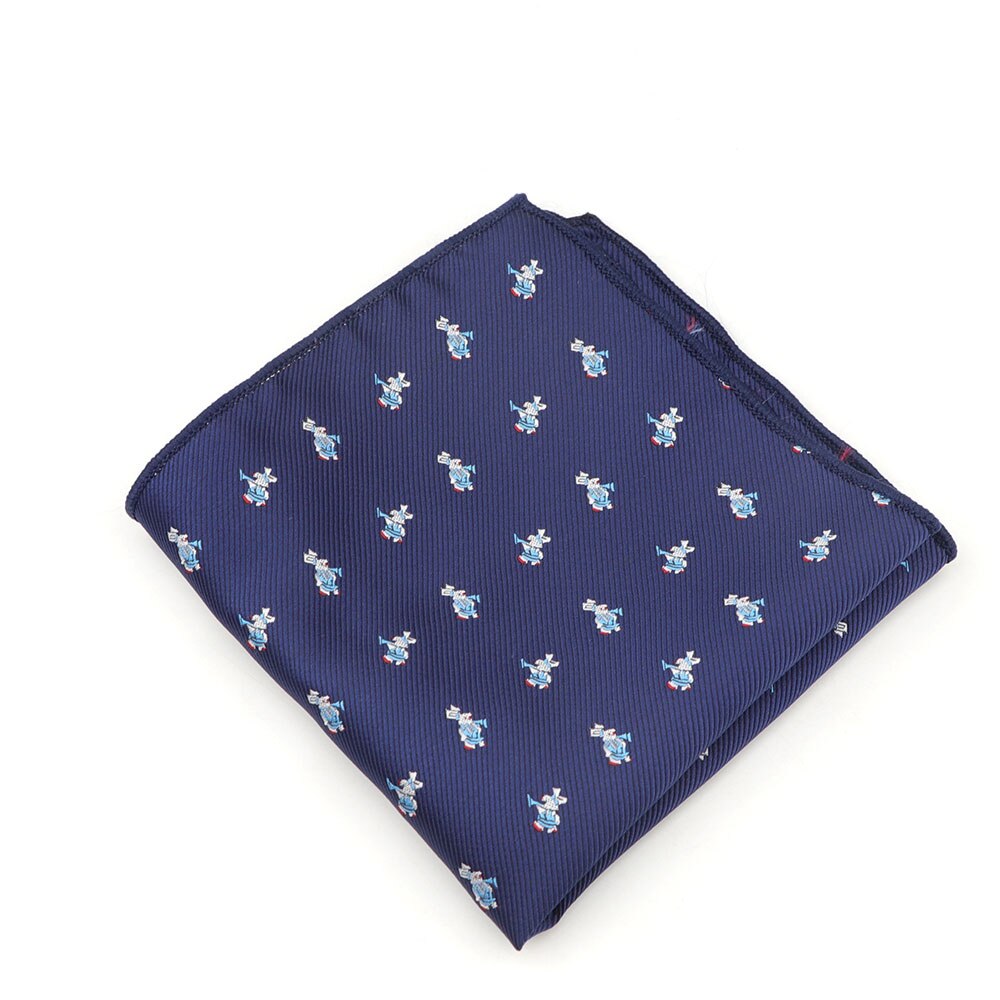 Mannen Polyester Zijden Zakdoek Pocket Plein Vintage Stof Zakdoeken Paraplu Auto Vis Vliegtuigen Fiets Borst Handdoek 23*23 cm: 10