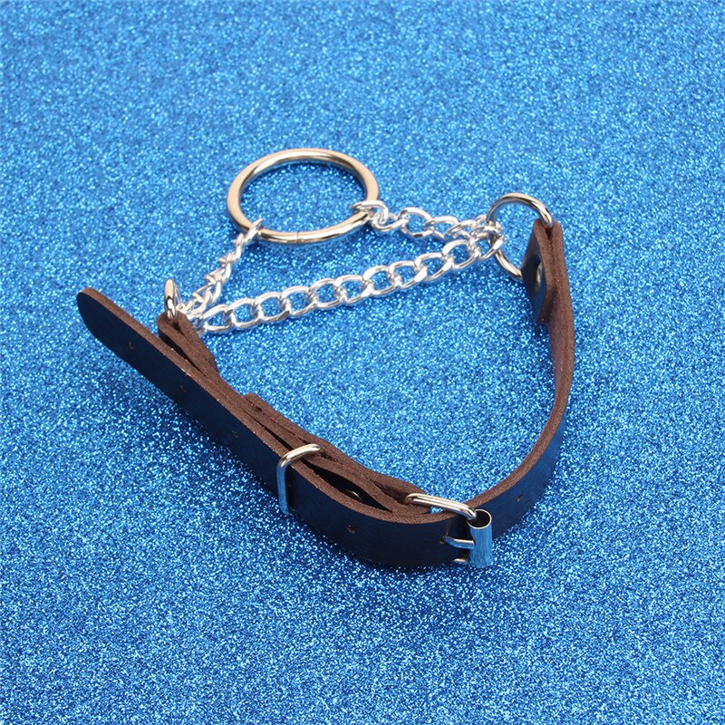 Punk Cross Kraag Choker Bel Ronde Ketting Hart Zwart Pu Lederen Punk Goth 100% Handgemaakte Hals Sieraden: coffee