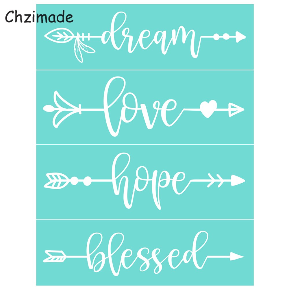 Chzimade-Plantilla de serigrafía autoadhesiva con letras y mariposas, malla de transferencia de 8,5x11 &quot;para camisetas, manualidades hechas a mano, bricolaje: 7