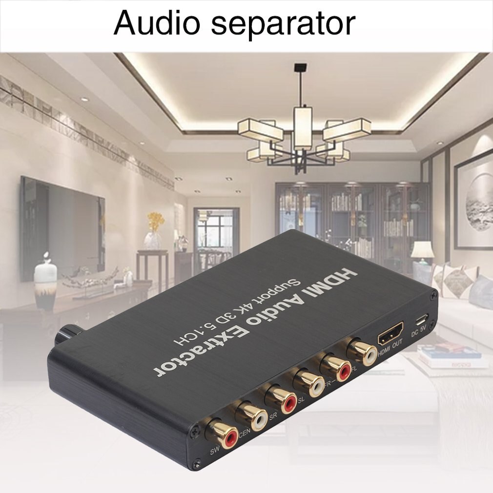 HDMI 5.1 CH digital audio decoder converter Hdmi to Hdmi + Audio Decoder Extractor Splitter Dolby Digital Ac3,dts,lpcm supports