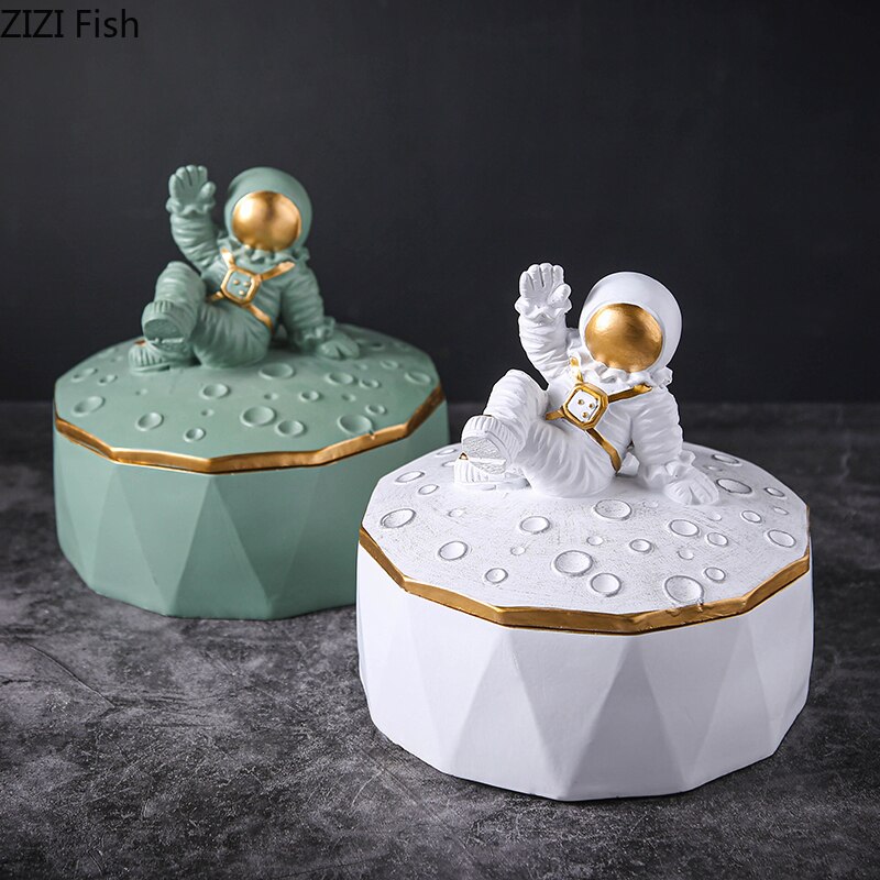 Astronaute décoratif lune stockage ornements Fruit bol dîner Table décor de bureau cosmonaute organisateur bols décoration de la maison