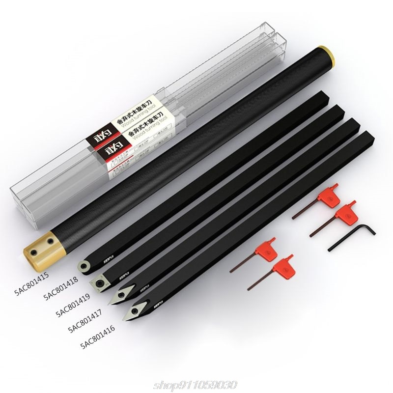 1Set Hollowing Wood Turning Tool Rotary Chisel Diamond Head Arbor R-shaped Knife for Lathe Woodworking Turning N26 20