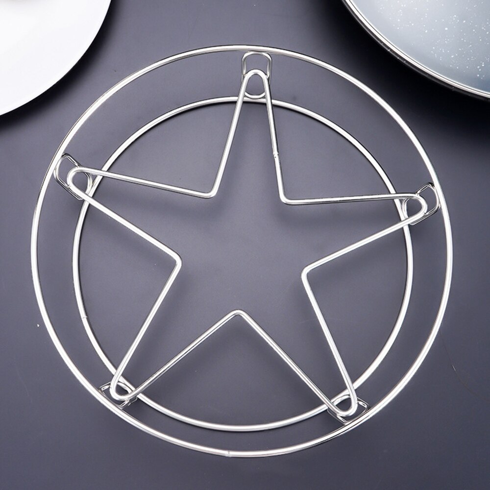 Five-pointed Star Stainless Steel Steaming Racks Kitchen Tools Heat Insulation Anti-Scalding Pot Holder Pot Pad Stand