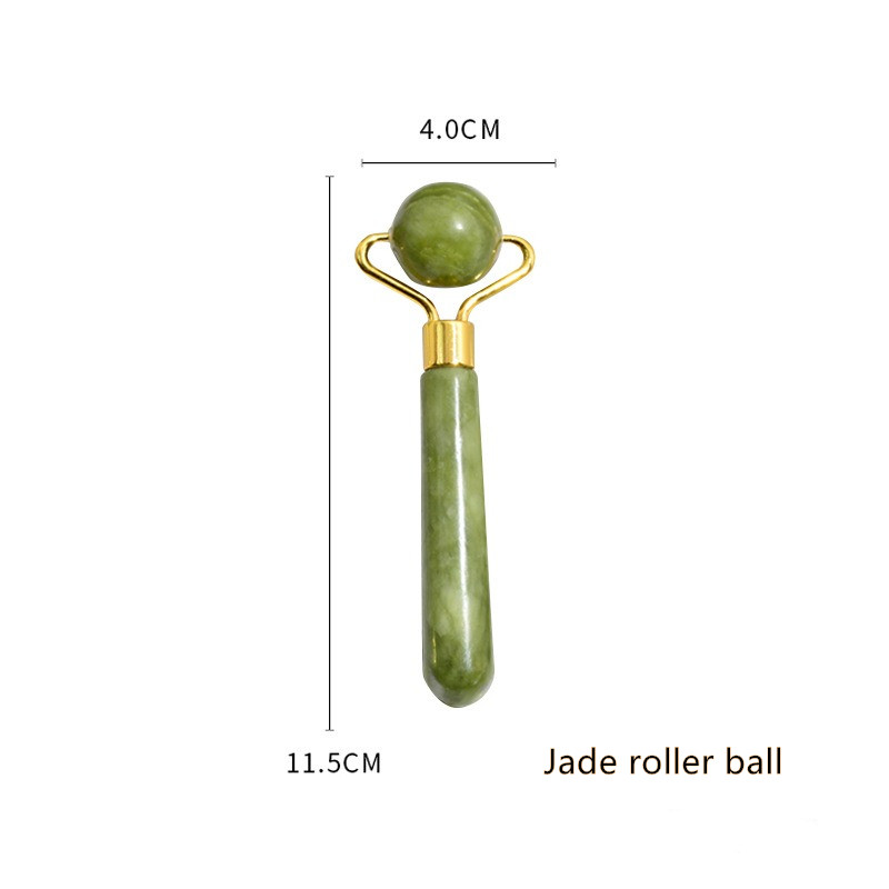 2/3Pcs Natuurlijke Jade Massage Voor Gezicht Gouache Schraper Jade Roller Guasha Schraper Massage Voor Gezicht Microniddle Roller gezicht Gua Sha: Jade roller ball