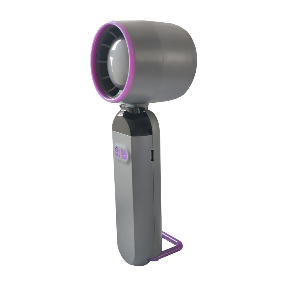 Draagbare ventilator Handventilatoren met snelheid Zomer Mini draagbare handventilatoren Dames Heren Persoonlijke ventilator voor reizen Kamperen enz: Paars