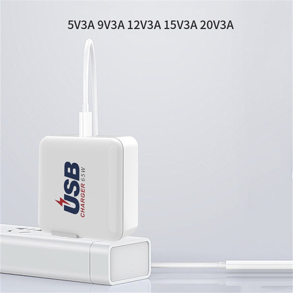 65W USB C caricabatterie rapido QC 3.0 tipo C PD 65W adattatore Desktop USB per Macbook Pro iPhone Xiaomi adattatore di alimentazione Tablet Laptop