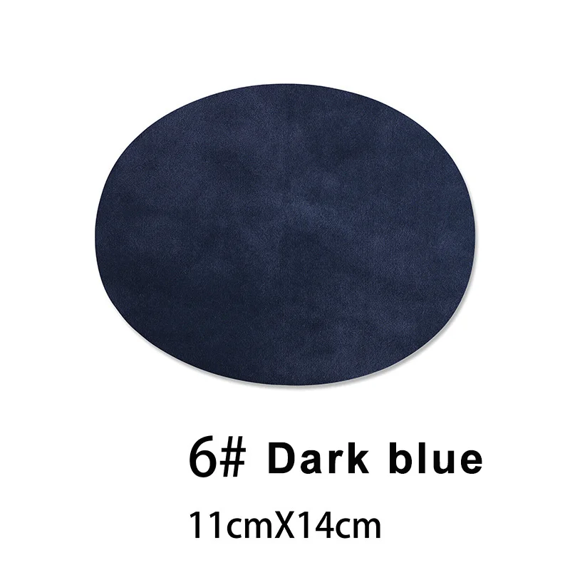 4 stuks opstrijkbare patches reparatiepatches ovale suède koeienhuid elleboogpatches elleboog knie fluwelen patches voor trui reparatie kleding jeans: Black Nickel