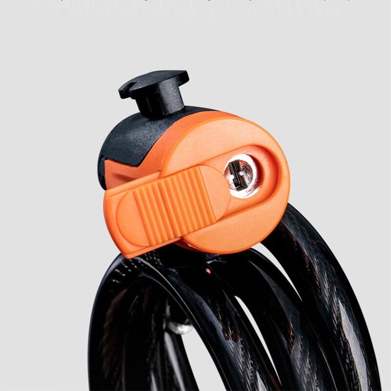 Mountain Bike Bicycle Lock Electric Stainless Steel Password Fixed Portable Anti-Theft Steel Wire Chain Lock