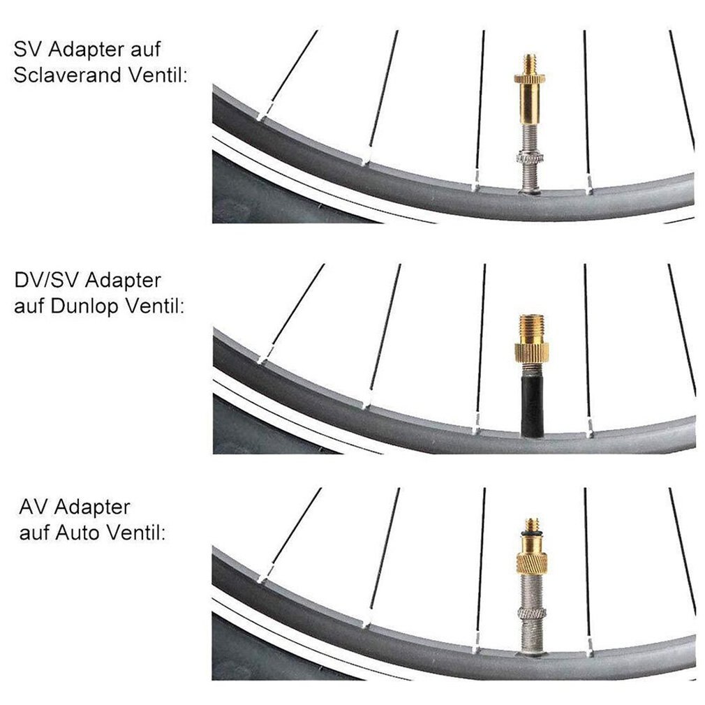 24 stk/sæt cykelventil sv av dv adapter cykel til bil ventil adapter tætningsring cykelpumpe adapter cykeldæk pumpeadapter