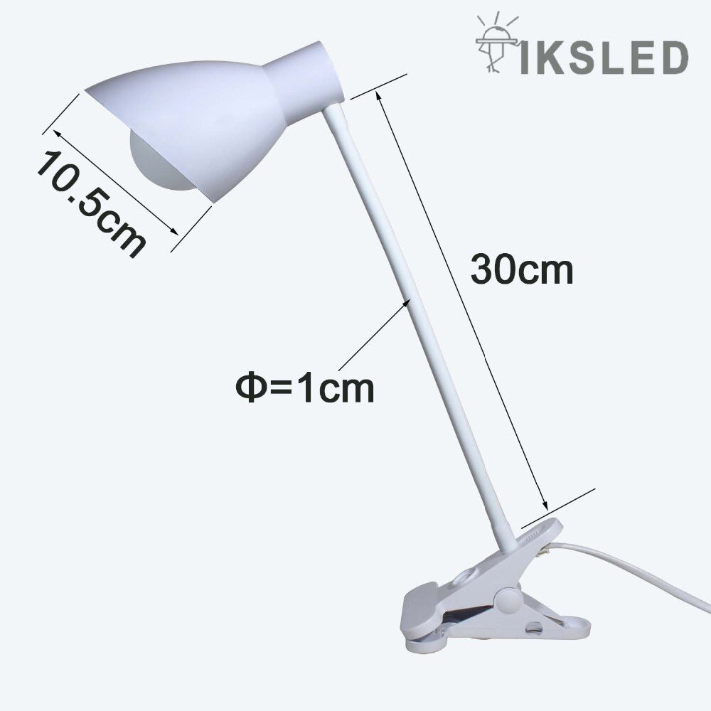 Moderne LED Tafellamp voor Slaapkamer, Bureau Lamp 3CCT Kleur Schakelbare, 7W 850LM Equivalent Buigbare Clip Leeslamp