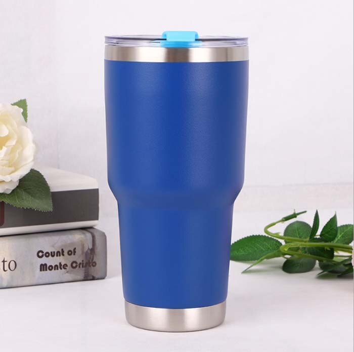 Double Wall Insulation Stainless Steel Tumbler Vacuum Travel Mug Cup Coffee 30oZ Vacuum Flasks: A1