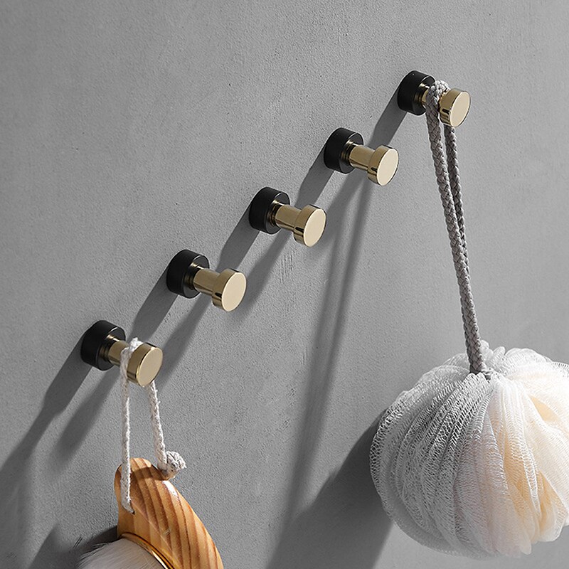 Wieszaki mosiężne wieszak na ubrania ze stali nierdzewnej gospodarstwa domowego półeczki na drobiazgi wieszak na klucze wieszak na płaszcz ręcznik łazienkowy Organizer