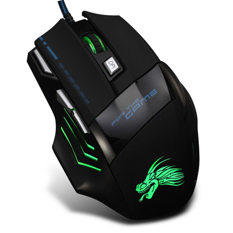 5500 DPI Gaming Mouse 7 Buttons LED Optical USB Wired Mice for Pro Gamer