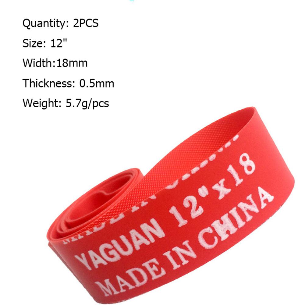 2PCS Bicycle Tire Liner Puncture Proof Belt Protection Pad For 12" 14" 16" 20" 24'' 26" 27.5" 29" 700C MTB Road Bike Repair Tool: Red