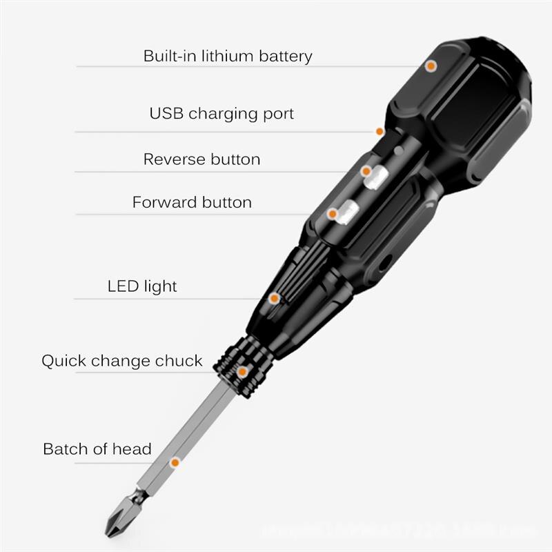 Mini Electrical-Screwdriver 3.6V Lithium-Ion Battery Rechargeable Cordless Power Drill Electrical Screwdriver